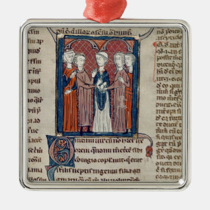 A Marriage Scene, from 'Decrets de Gratien' Metal Ornament