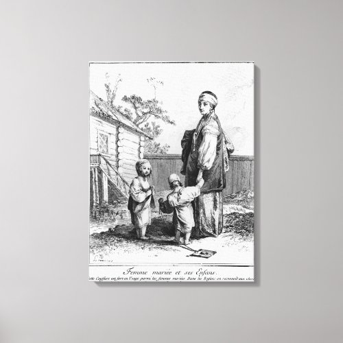 A Married Jewish Woman and her Children Canvas Print