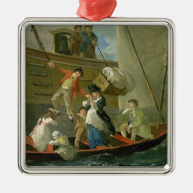 A Married Sailor's Adieu, c.1800 (oil on panel) Metal Ornament (Front)