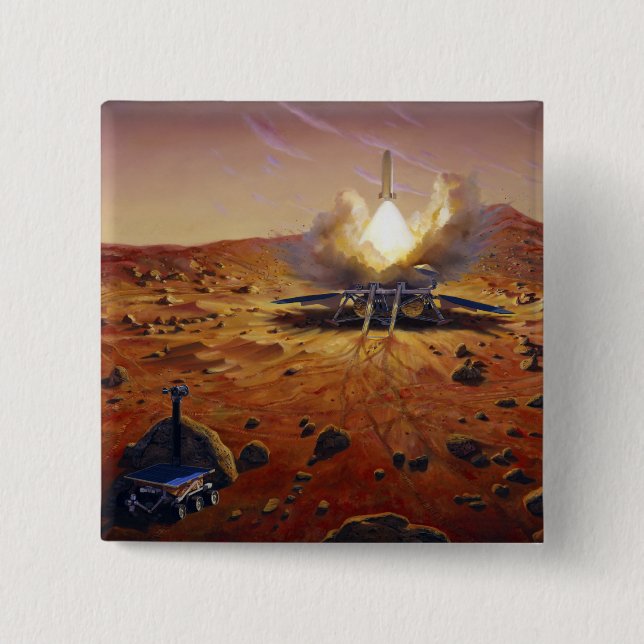 A Mars ascent vehicle Pinback Button (Front)
