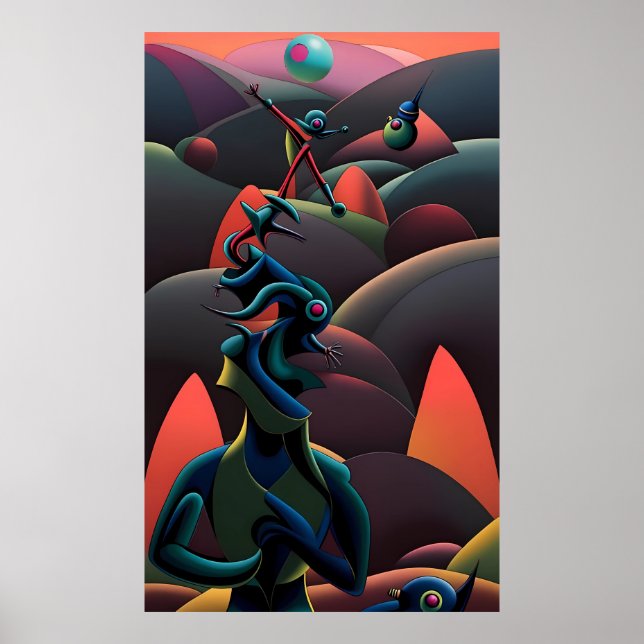 A Martini Lands on the Planet of Olives - Ken Gage Poster (Front)