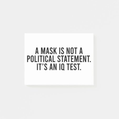 A Mask is Not a Political Statement Post_it Notes