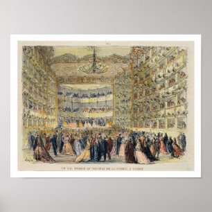 A Masked Ball at the Fenice Theatre, Venice, 19th Poster