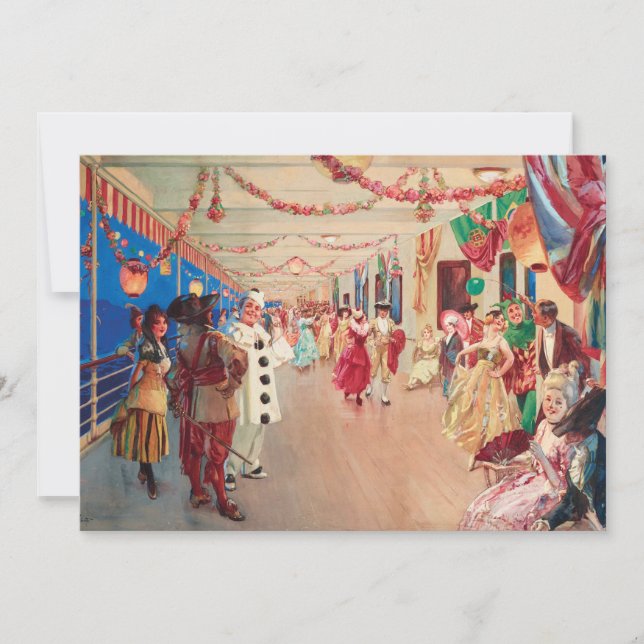 A Masked Ball on a Ship | Victor Gabriel Gilbert (Front)