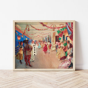 A Masked Ball on a Ship Victor Gabriel Gilbert Poster