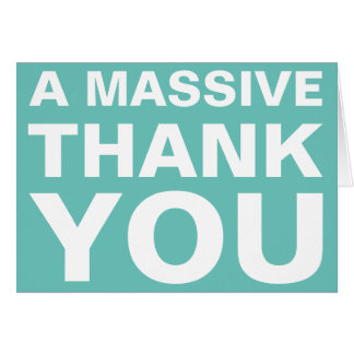 A Massive Thank You Note Card