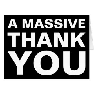 A Massive Thank You Oversized Greeting Card