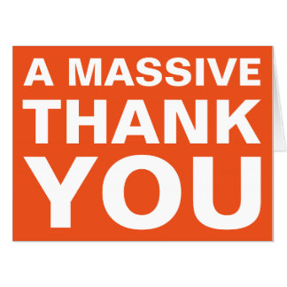 A Massive Thank You Oversized Greeting Card