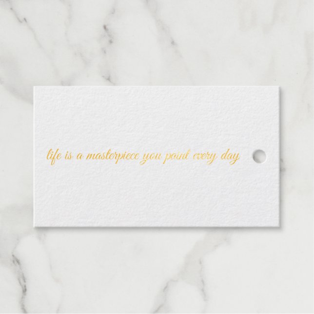 A Masterpiece Foil Gift Tag (Front (Horizontal))
