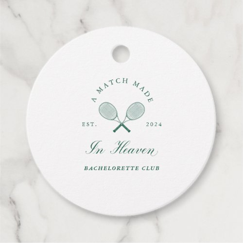 A Match Made in Heaven Bachelorette Favor Tags