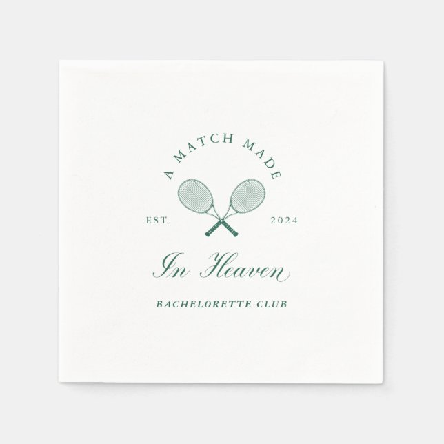 A Match Made in Heaven Bachelorette Napkins (Front)