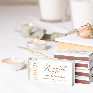 A Match Made in Heaven Custom Wedding Matchbook