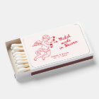 a Match made in Heaven Hand Drawn wedding Matchbox