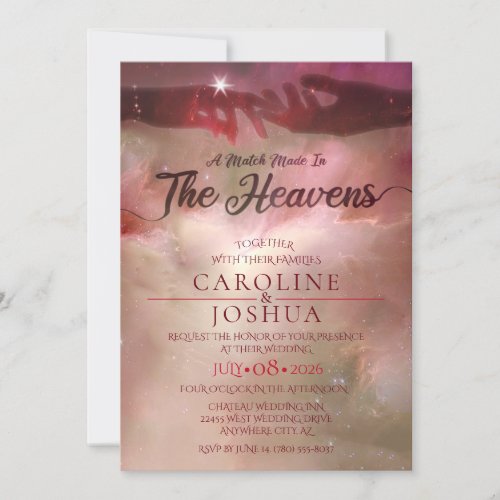 A Match Made In The Heavens Invitation