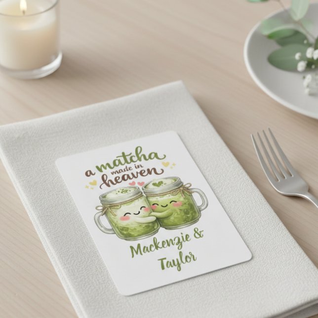 A Matcha Made in Heaven Cute Funny Pun Poker Cards (A Matcha Made in Heaven Cute Funny Pun Poker Cards
by Ricaso. Ideal for wedding favors)