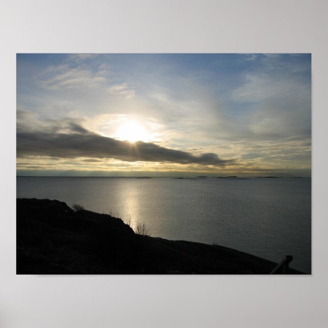 A May Sunset in Helsinki Finland Poster (Front)