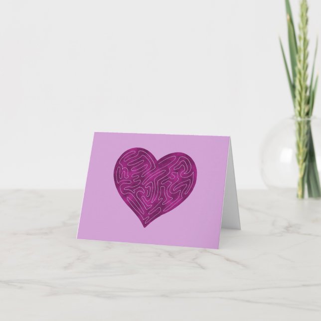 A-MAZE-ING HEART (MAGENTA) CARD (Front)