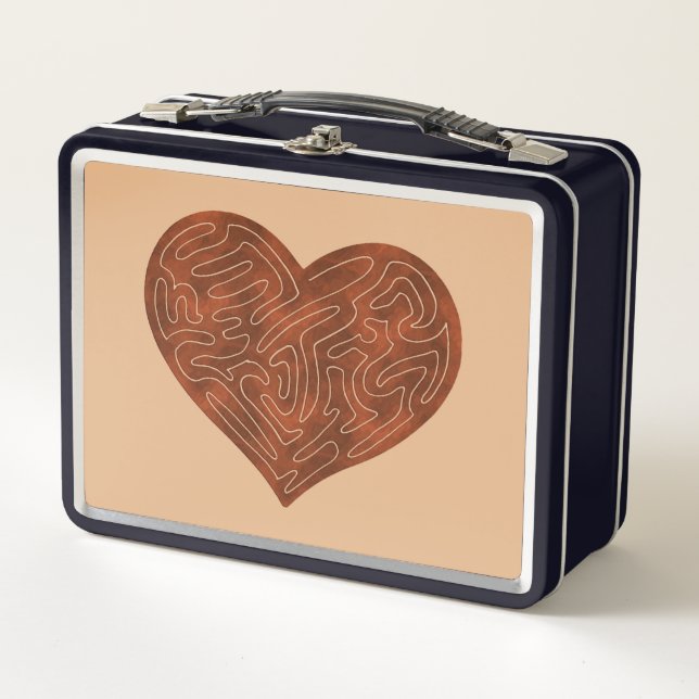 A-MAZE-ING HEART (RED) METAL LUNCH BOX (Front)