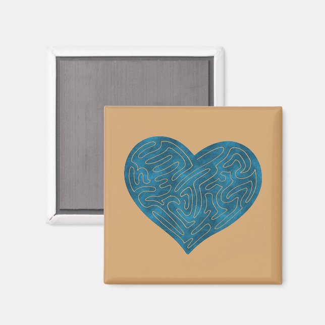 A-MAZE-ING HEART (TEAL) MAGNET (Front/Back)