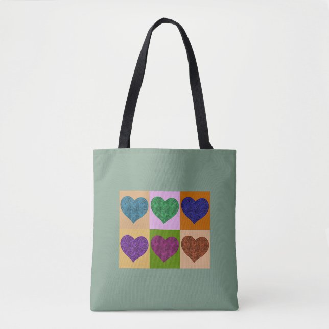 A-MAZE-ING HEARTS TOTE BAG (Front)
