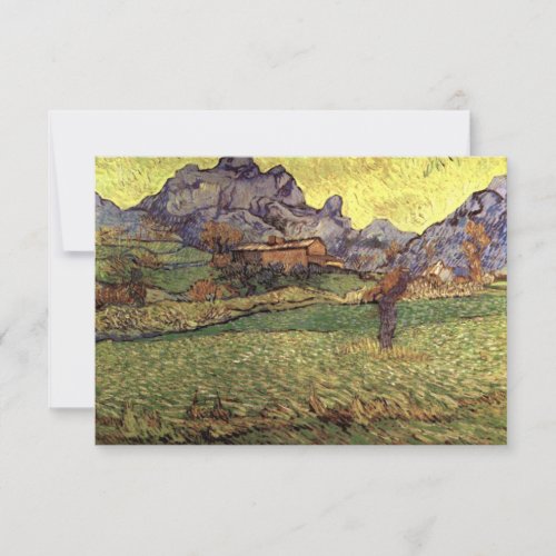 A Meadow in the Mountians _ Van Gogh Thank You Card