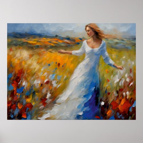 A Meadows Elegance in Oils Poster