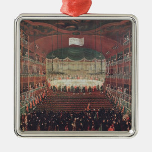 A Meal at the San Benedetto Theatre Metal Ornament