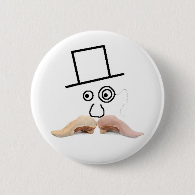 A Meat Mustache Button (Front)