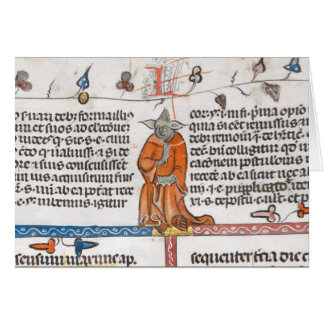A medieval manuscript illustration from the 14th c cards
