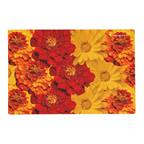 A Medley of Red Yellow and Orange Marigolds Placemat