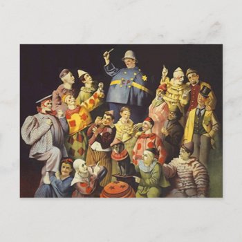 A Meeting Of Clowns Office Humor Circus Act 3 Ring Postcard by ChatRoomCowboy at Zazzle