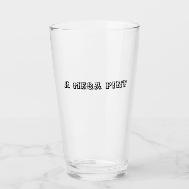 A Mega Pint Wine Barware Humor Black Glass (Front)