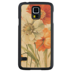 A Melody of Poppies Carved Maple Galaxy S5 Case