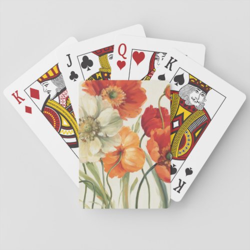 A Melody of Poppies Poker Cards