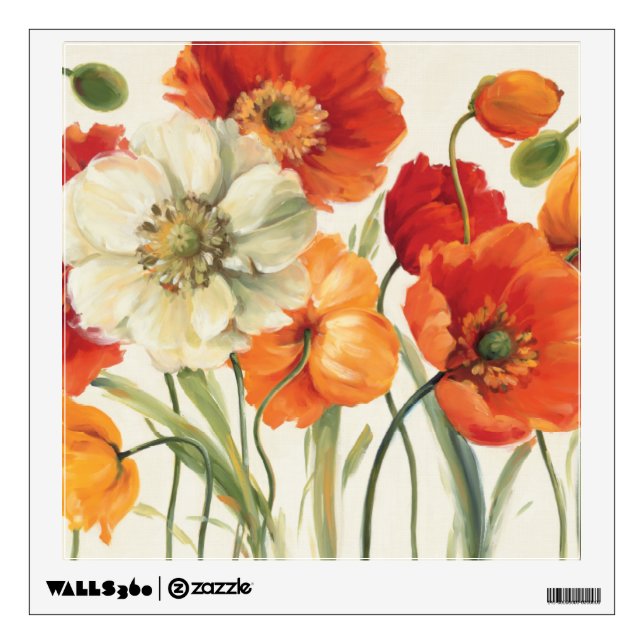 A Melody of Poppies Wall Sticker (Front)
