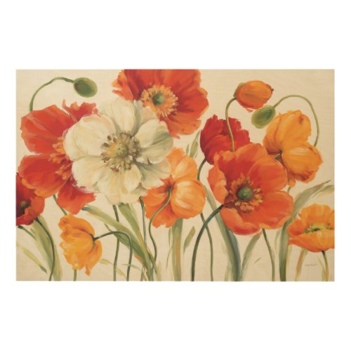 A Melody of Poppies Wood Wall Decor