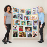 A Memories Colorful Create Your 20 Photo Collage Fleece Blanket at Zazzle
