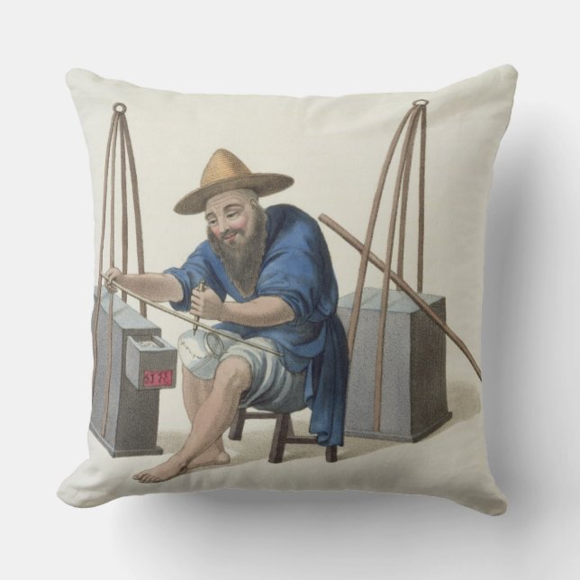 A Mender of Porcelain, plate 28 from 'The Costume Throw Pillow (Front)