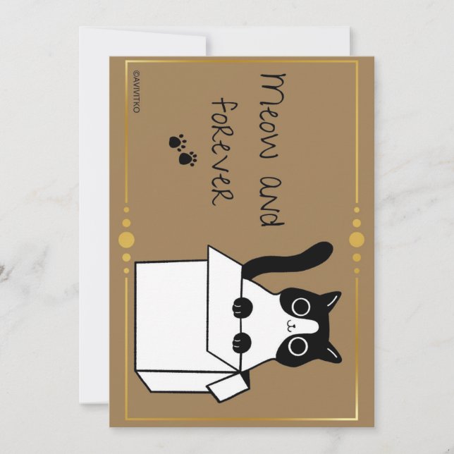 A meow and forever card reminder for your loved on (Front)