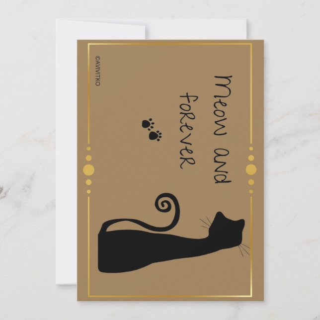 A meow and forever card reminder for your loved on (Front)
