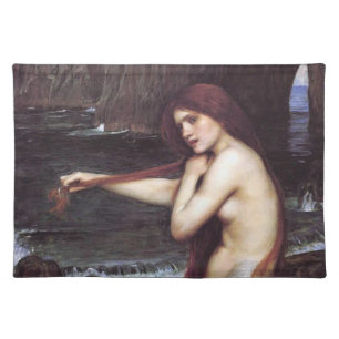 A Mermaid by J W Waterhouse, 1901 Cloth Placemat