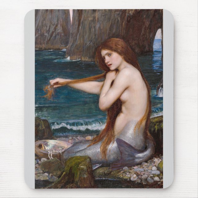 A mermaid by John William Waterhouse 1900 CC1041 Mouse Pad (Front)