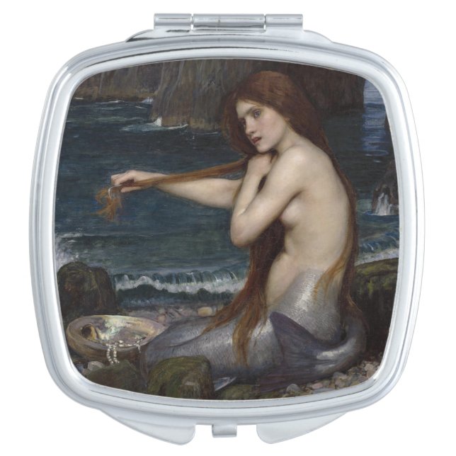 A Mermaid by John William Waterhouse Vanity Mirror (Front)