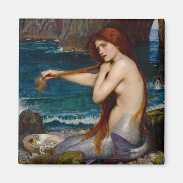 A Mermaid, c. 1900 by John Waterhouse Magnet (Front)