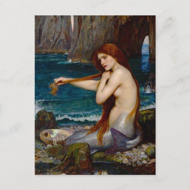 A Mermaid, c. 1900 by John Waterhouse Postcard (Front)