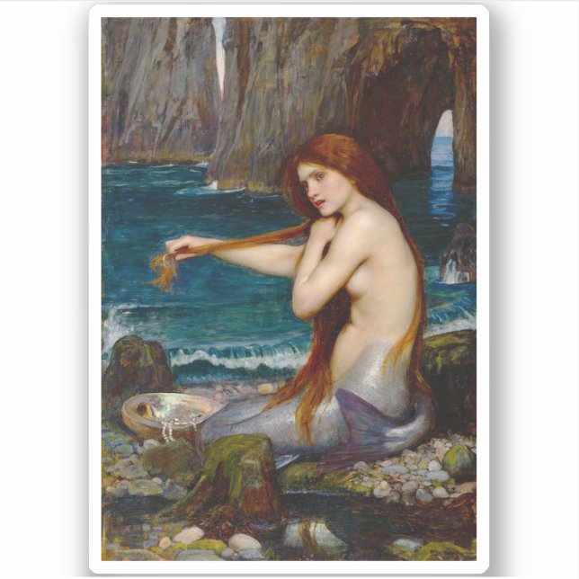 A Mermaid, c. 1900 by John Waterhouse Sticker (Front)