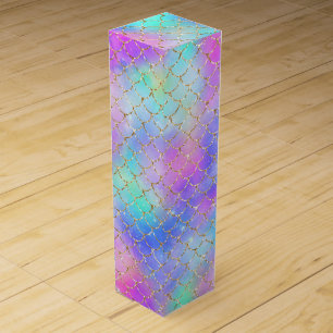 A Mermaid Galaxy Series Design 10  Wine Box