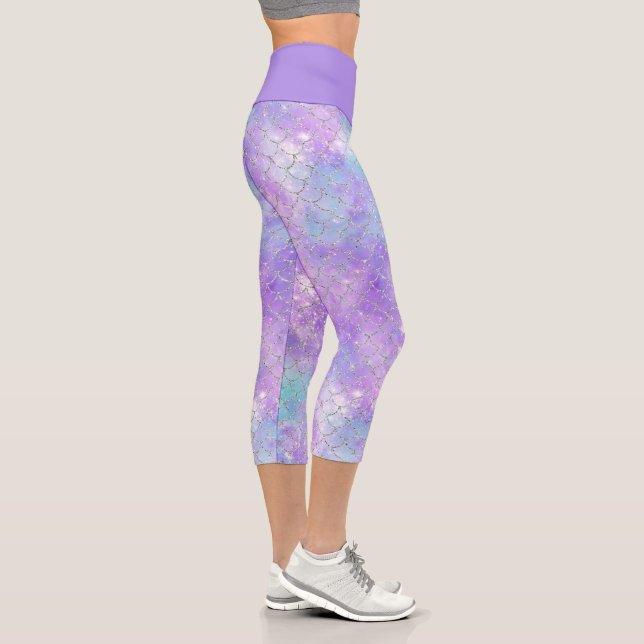 A Mermaid Galaxy Series Design 11 Capri Leggings (Right)