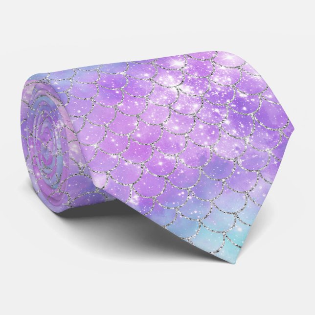 A Mermaid Galaxy Series Design 11  Neck Tie (Rolled)