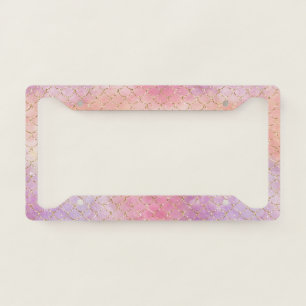 A Mermaid Galaxy Series Design 12 License Plate Frame